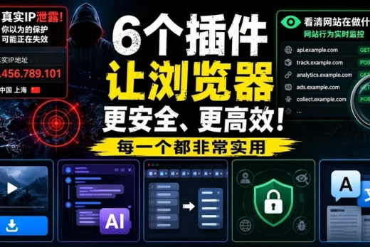《我电脑里舍不得删的6个浏览器插件！AI目录、视频下载、隐私防护全都有》
