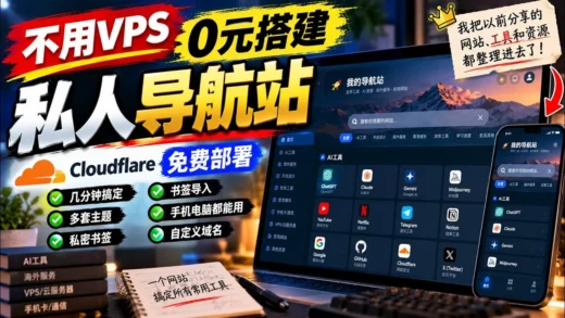 不用服务器搭建个人导航页：CF-Navs Cloudflare 免费部署